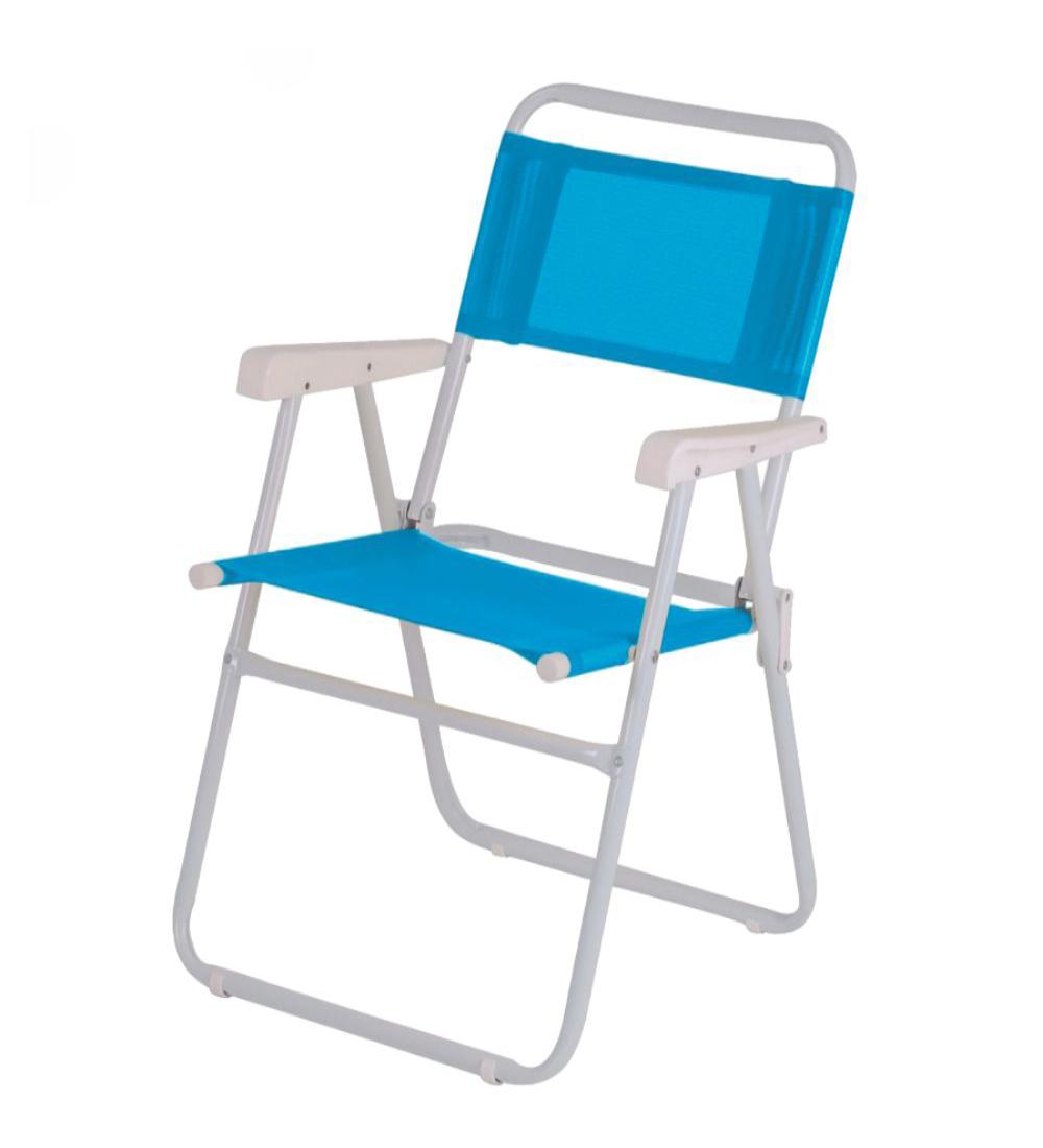 SILLA MASTER ACERO MOR 2003 PLEGABLE AZUL